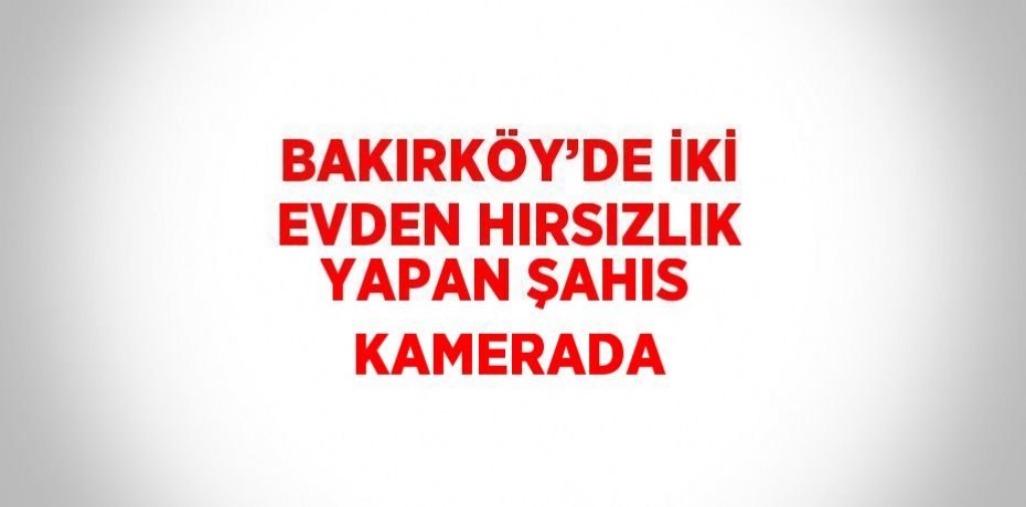 BAKIRKÖY’DE İKİ EVDEN HIRSIZLIK YAPAN ŞAHIS KAMERADA
