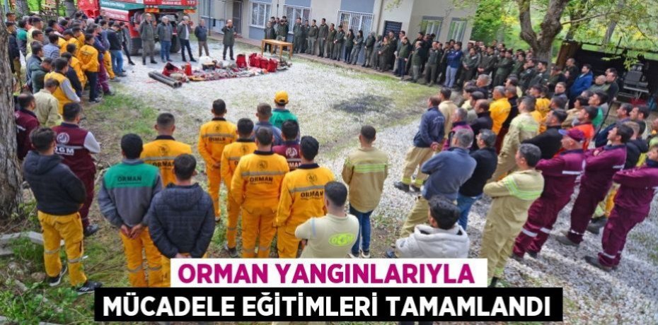 Orman yangınlarıyla mücadele eğitimleri tamamlandı
