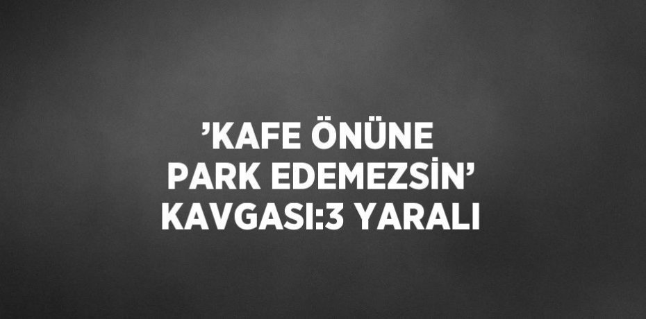 ’KAFE ÖNÜNE PARK EDEMEZSİN’ KAVGASI:3 YARALI