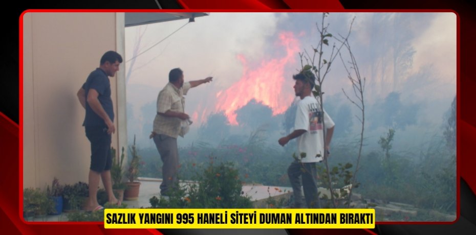 Sazlık yangını 995 haneli siteyi duman altından bıraktı