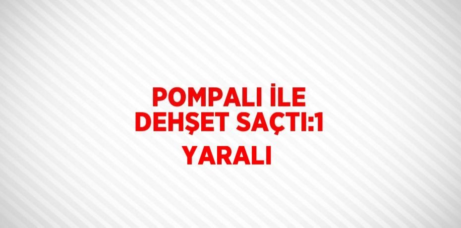 POMPALI İLE DEHŞET SAÇTI:1 YARALI