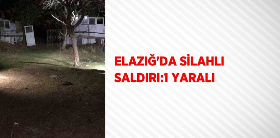 ELAZIĞ’DA SİLAHLI SALDIRI:1 YARALI