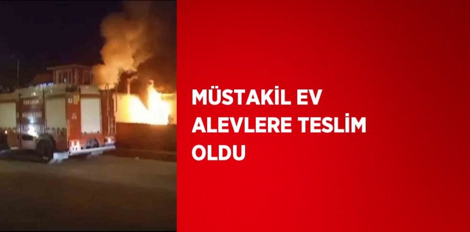 MÜSTAKİL EV ALEVLERE TESLİM OLDU