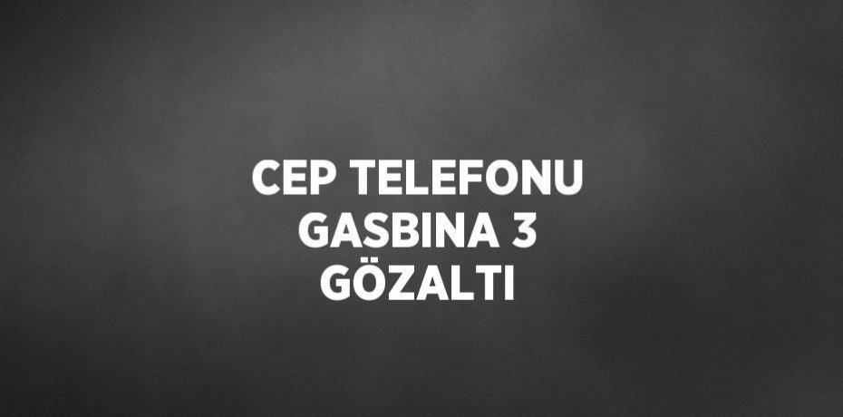 CEP TELEFONU GASBINA 3 GÖZALTI