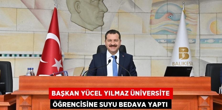 Başkan Yücel Yılmaz üniversite öğrencisine suyu bedava yaptı