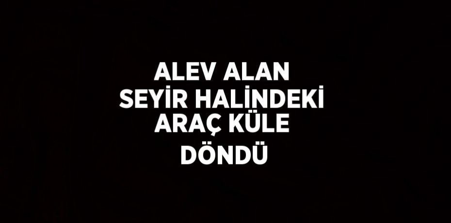 ALEV ALAN SEYİR HALİNDEKİ ARAÇ KÜLE DÖNDÜ