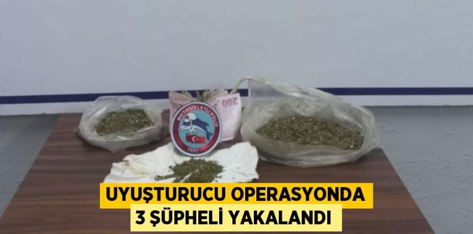 Uyuşturucu operasyonda 3 şüpheli yakalandı