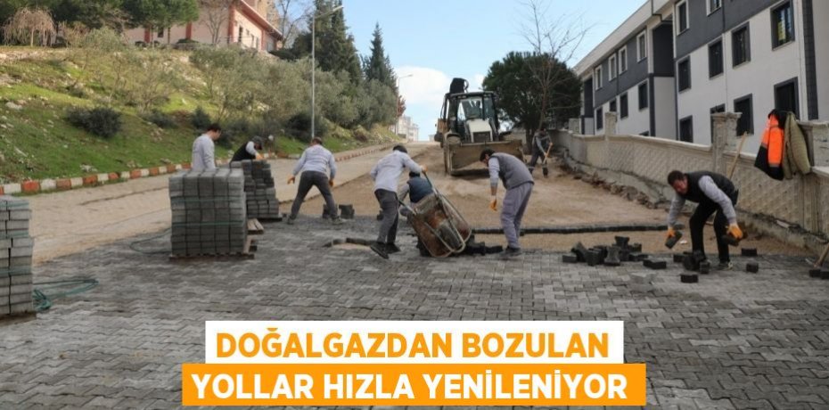 Doğalgazdan bozulan yollar hızla yenileniyor