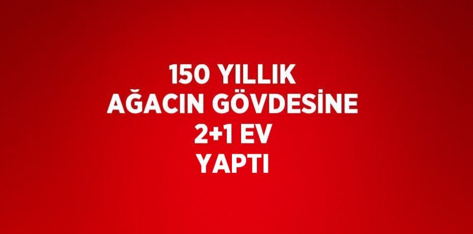 150 YILLIK AĞACIN GÖVDESİNE 2+1 EV YAPTI