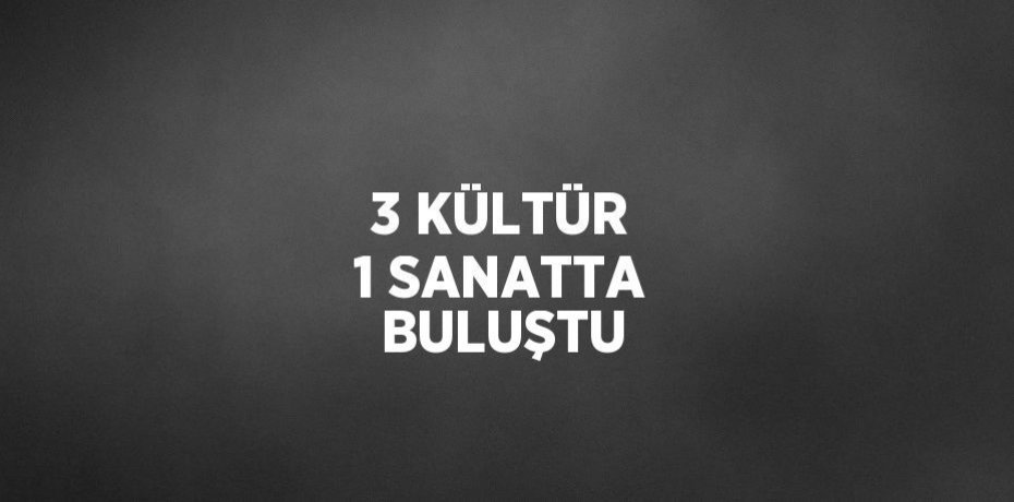 3 KÜLTÜR 1 SANATTA BULUŞTU
