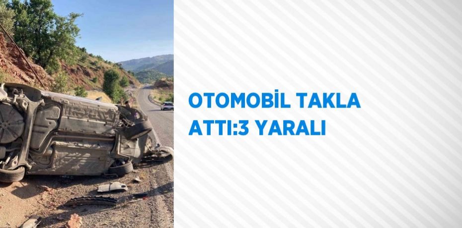 OTOMOBİL TAKLA ATTI:3 YARALI