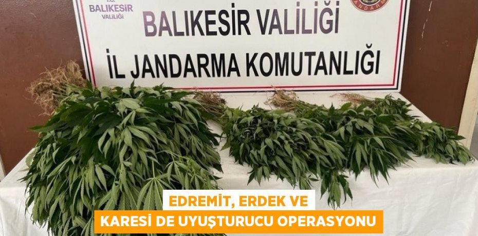 Edremit, Erdek ve Karesi de uyuşturucu operasyonu