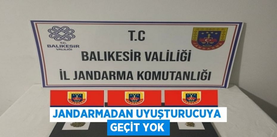 Jandarmadan uyuşturucuya geçit yok