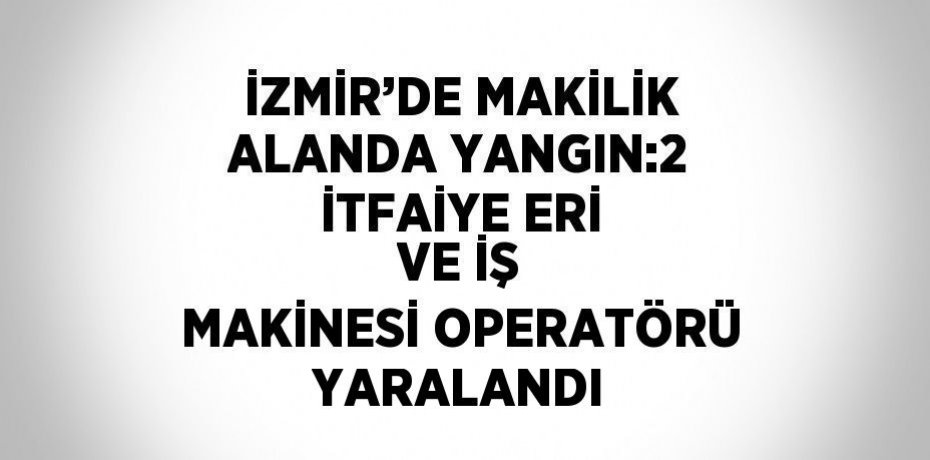İZMİR’DE MAKİLİK ALANDA YANGIN:2 İTFAİYE ERİ VE İŞ MAKİNESİ OPERATÖRÜ YARALANDI