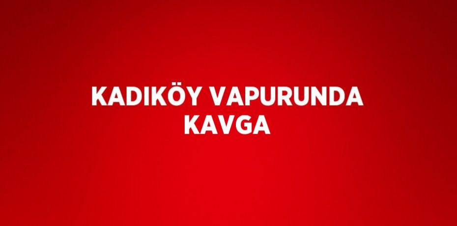 KADIKÖY VAPURUNDA KAVGA