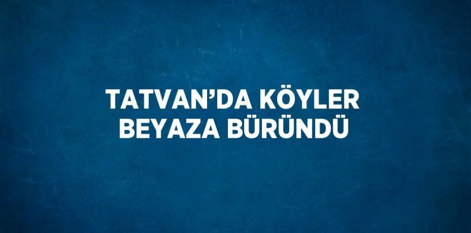 TATVAN’DA KÖYLER BEYAZA BÜRÜNDÜ