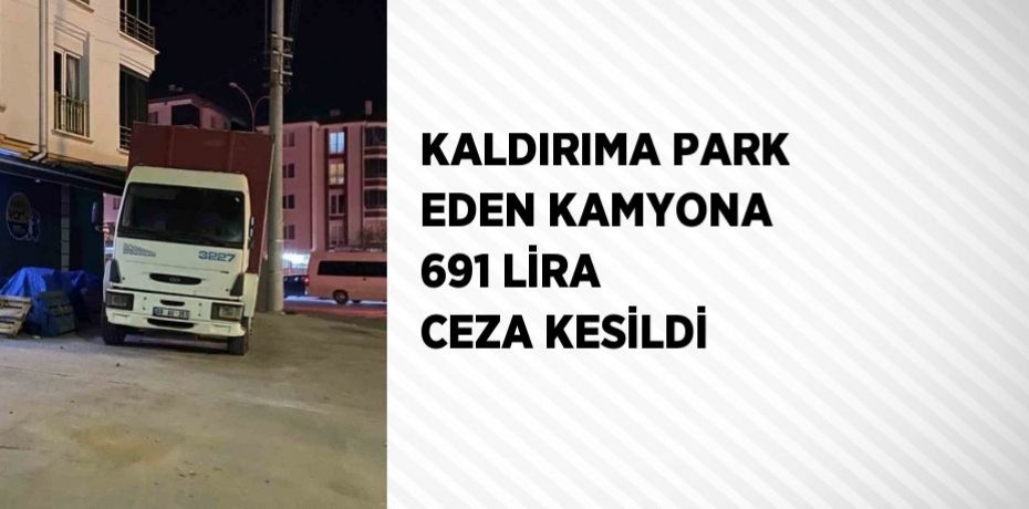KALDIRIMA PARK EDEN KAMYONA 691 LİRA CEZA KESİLDİ