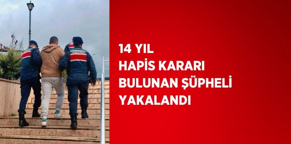14 YIL HAPİS KARARI BULUNAN ŞÜPHELİ YAKALANDI