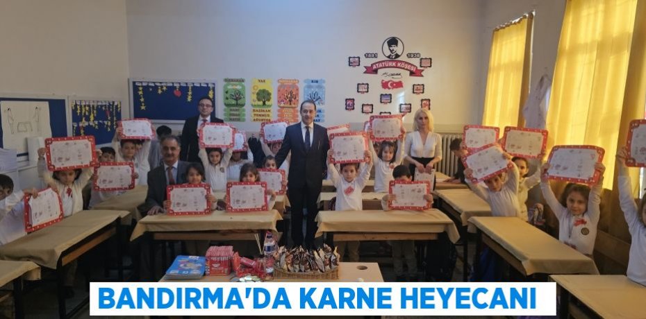 Bandırma'da karne heyecanı 