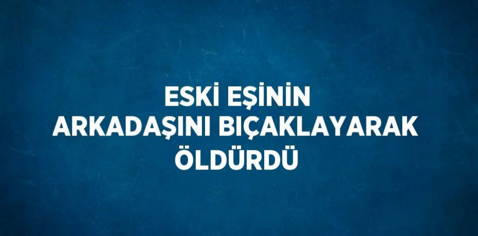 ESKİ EŞİNİN ARKADAŞINI BIÇAKLAYARAK ÖLDÜRDÜ