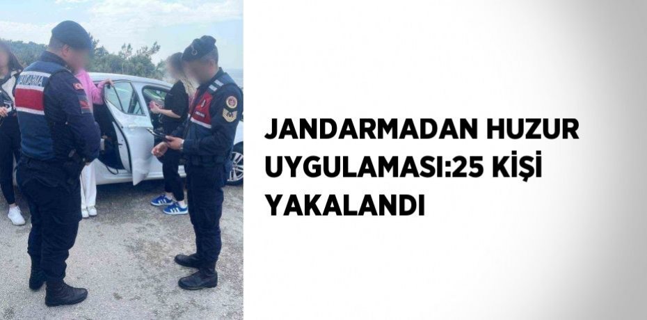 JANDARMADAN HUZUR UYGULAMASI:25 KİŞİ YAKALANDI
