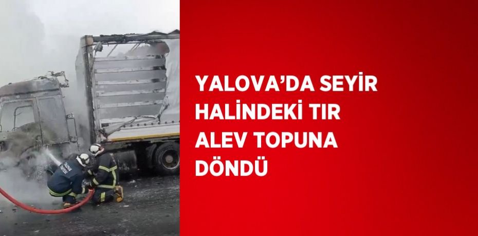 YALOVA’DA SEYİR HALİNDEKİ TIR ALEV TOPUNA DÖNDÜ