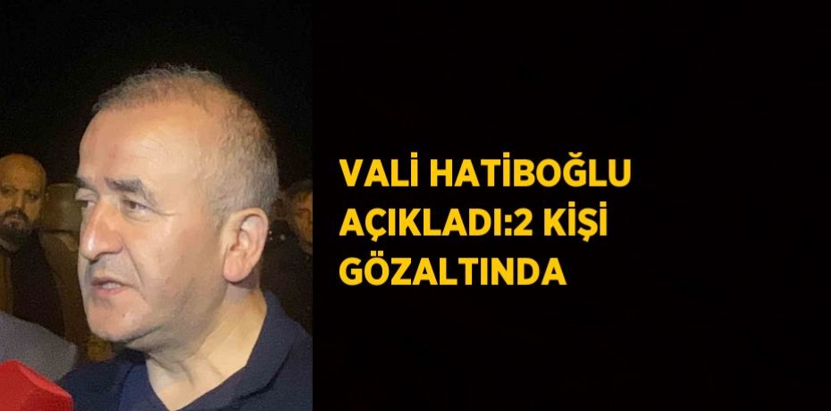 VALİ HATİBOĞLU AÇIKLADI:2 KİŞİ GÖZALTINDA