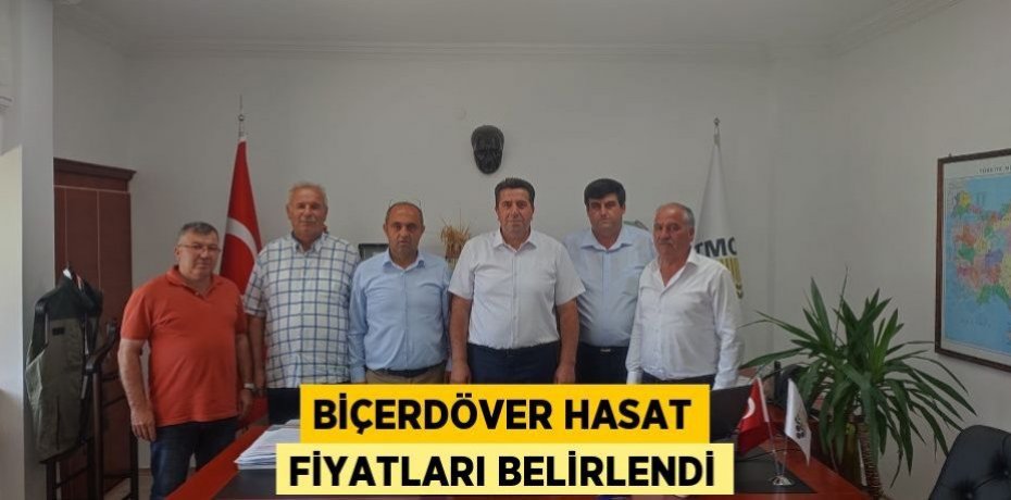 Biçerdöver hasat fiyatları belirlendi