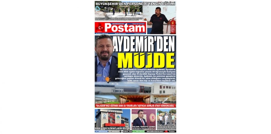 AYDEMİR'DEN MÜJDE