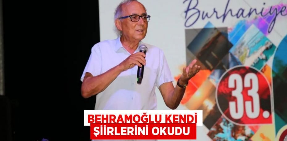 Behramoğlu kendi şiirlerini okudu