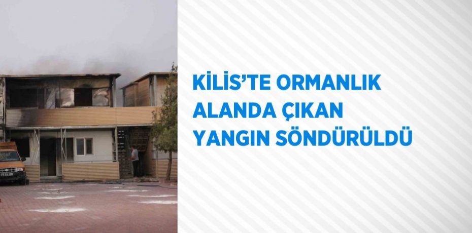 KİLİS’TE ORMANLIK ALANDA ÇIKAN YANGIN SÖNDÜRÜLDÜ