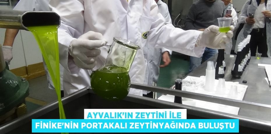 AYVALIK’IN ZEYTİNİ İLE FİNİKE’NİN PORTAKALI ZEYTİNYAĞINDA BULUŞTU