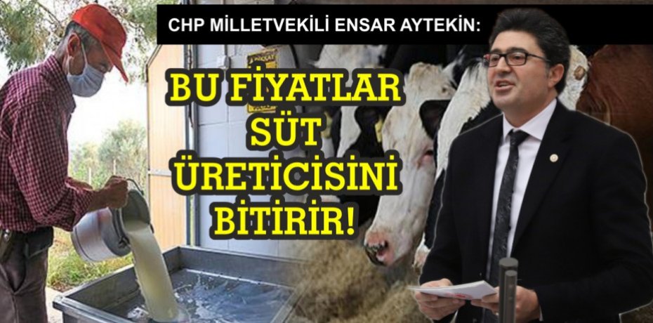 BU FİYATLAR SÜT ÜRETİCİSİNİ BİTİRİR!