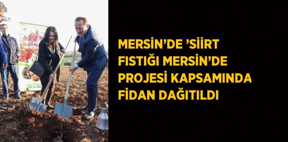 MERSİN’DE ’SİİRT FISTIĞI MERSİN’DE PROJESİ KAPSAMINDA FİDAN DAĞITILDI