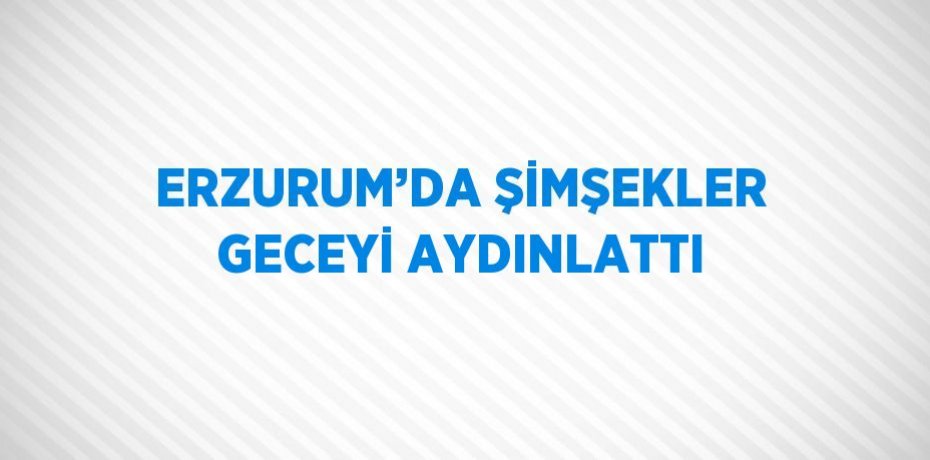 ERZURUM’DA ŞİMŞEKLER GECEYİ AYDINLATTI