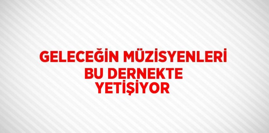 GELECEĞİN MÜZİSYENLERİ BU DERNEKTE YETİŞİYOR
