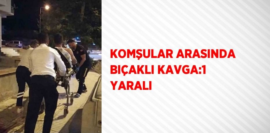 KOMŞULAR ARASINDA BIÇAKLI KAVGA:1 YARALI