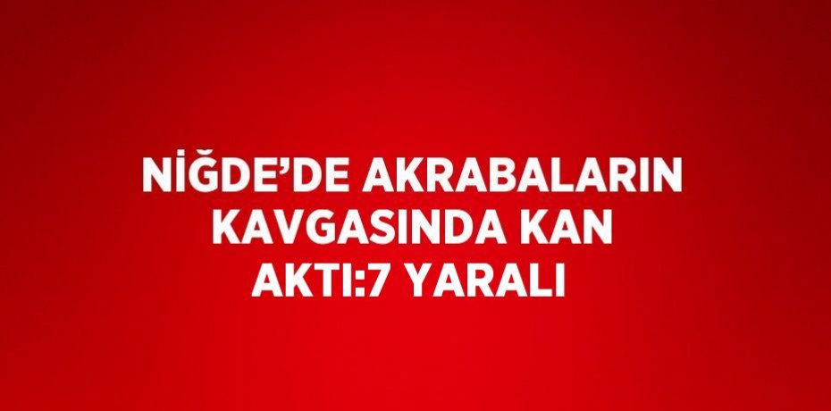 NİĞDE’DE AKRABALARIN KAVGASINDA KAN AKTI:7 YARALI