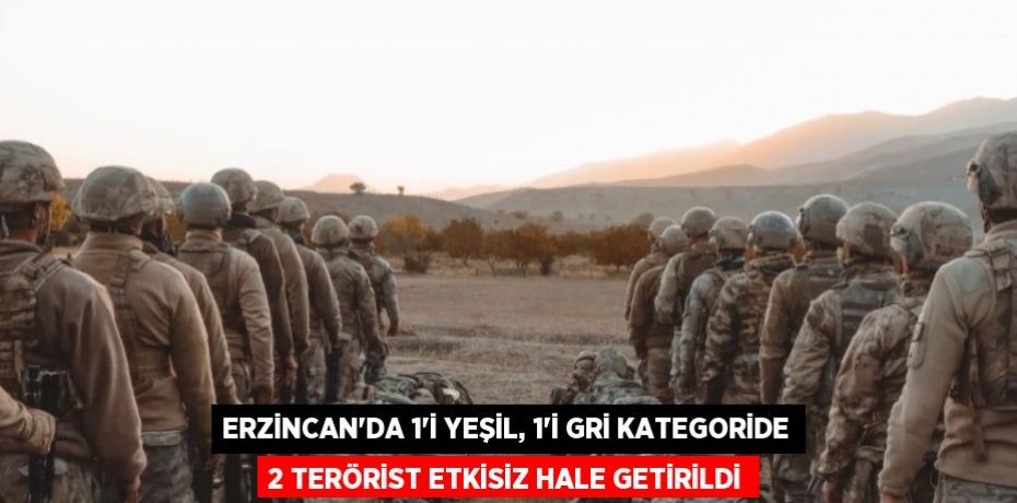 ERZİNCAN’DA 1’İ YEŞİL, 1’İ GRİ KATEGORİDE 2 TERÖRİST ETKİSİZ HALE GETİRİLDİ