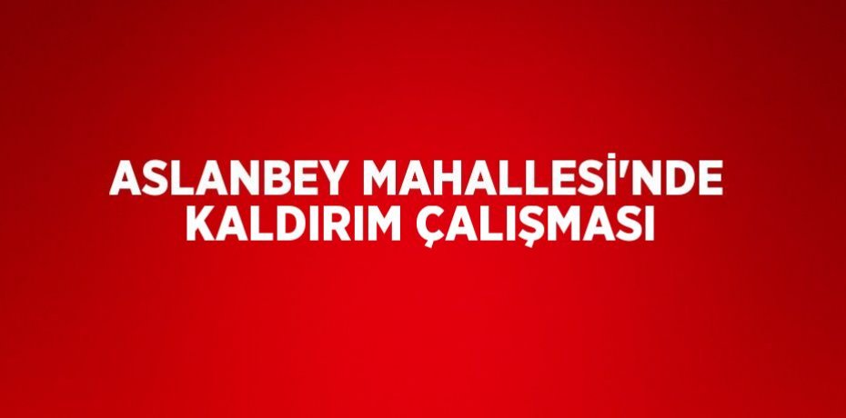 ASLANBEY MAHALLESİ’NDE KALDIRIM ÇALIŞMASI