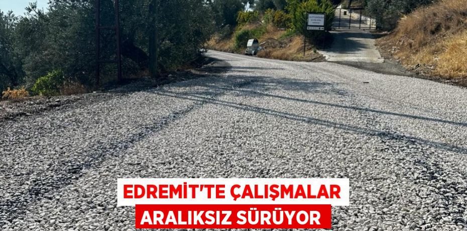 Edremit'te çalışmalar aralıksız sürüyor