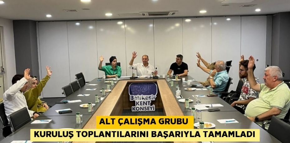 Alt Çalışma Grubu kuruluş toplantılarını başarıyla tamamladı
