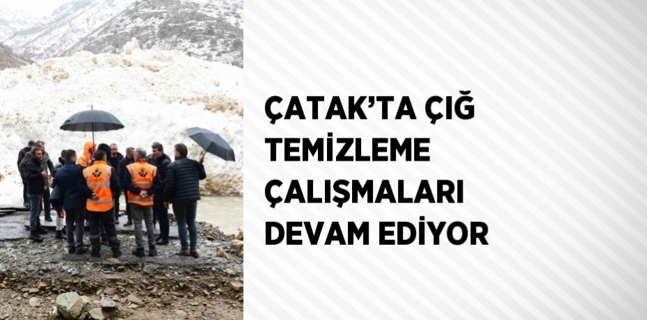 ÇATAK’TA ÇIĞ TEMİZLEME ÇALIŞMALARI DEVAM EDİYOR