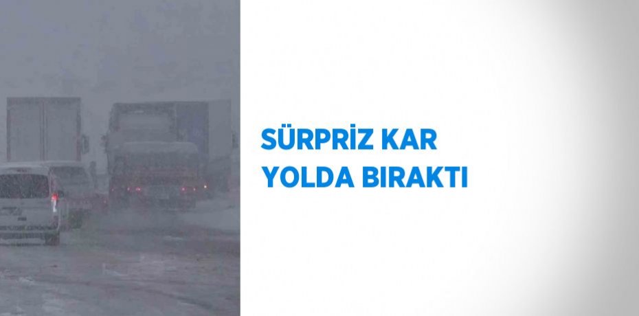 SÜRPRİZ KAR YOLDA BIRAKTI