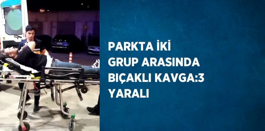 PARKTA İKİ GRUP ARASINDA BIÇAKLI KAVGA:3 YARALI