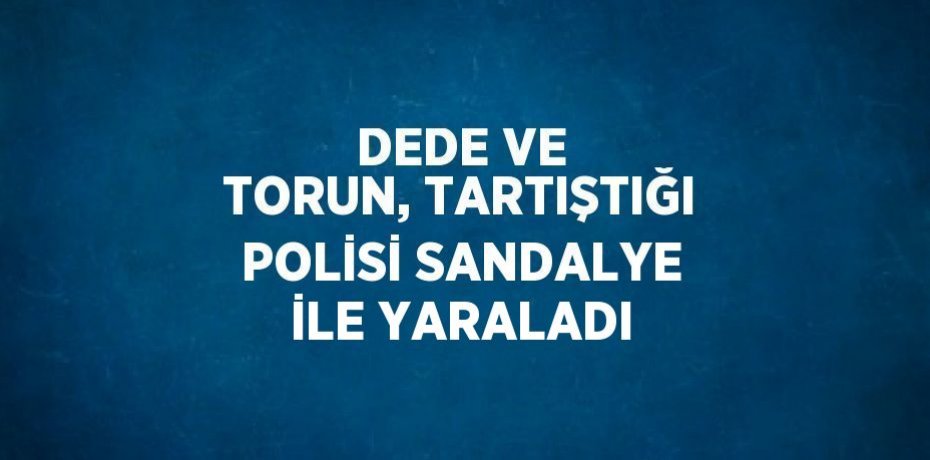 DEDE VE TORUN, TARTIŞTIĞI POLİSİ SANDALYE İLE YARALADI