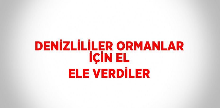 DENİZLİLİLER ORMANLAR İÇİN EL ELE VERDİLER