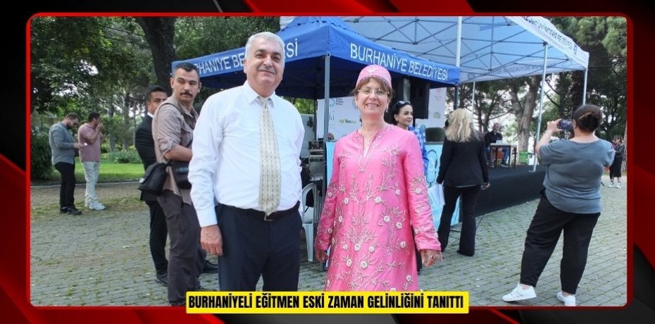 Burhaniyeli eğitmen eski zaman gelinliğini tanıttı  