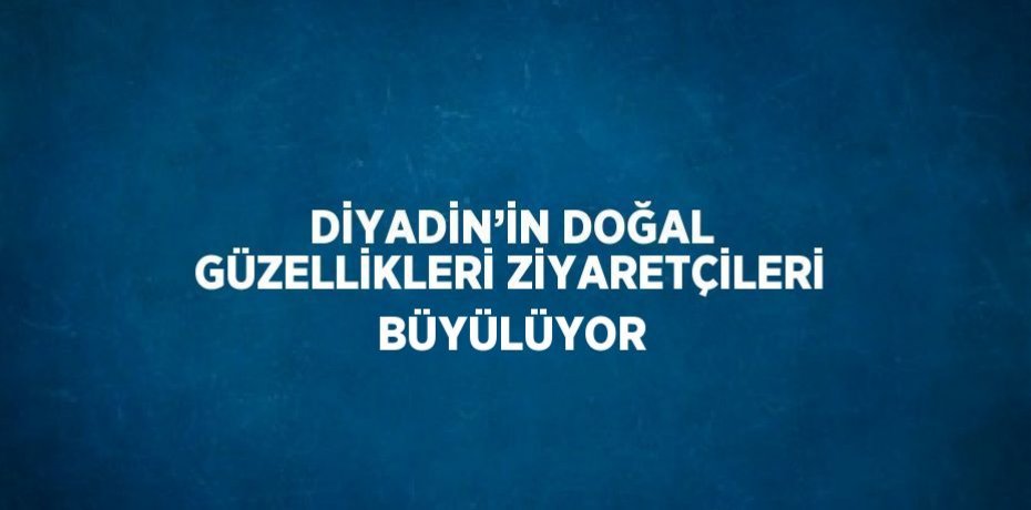 DİYADİN’İN DOĞAL GÜZELLİKLERİ ZİYARETÇİLERİ BÜYÜLÜYOR