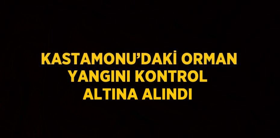 KASTAMONU’DAKİ ORMAN YANGINI KONTROL ALTINA ALINDI